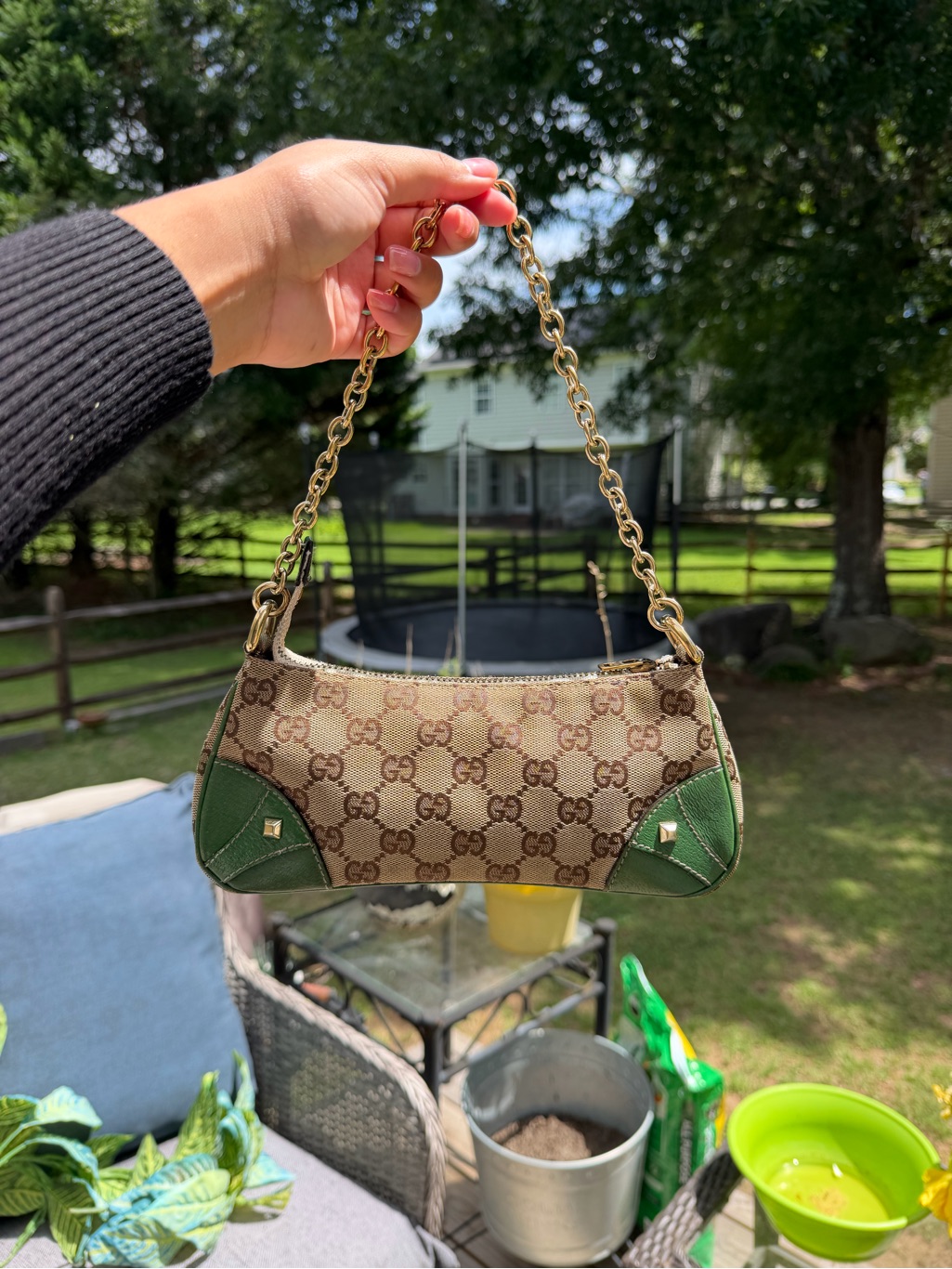 Gucci X Tom Ford Studded Chain Pochette